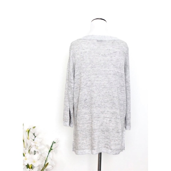 Eileen Fisher 100% Organic Linen Oversized Sweater Gray SZ XS - Picture 6 of 7
